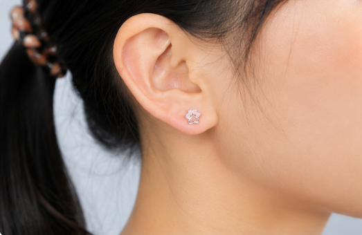 Pink Paw Earring - 925 Sterling Silver