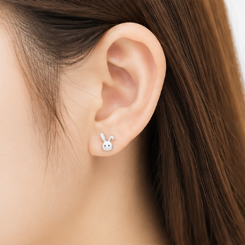 Rabbit Earring - 925 Sterling Silver
