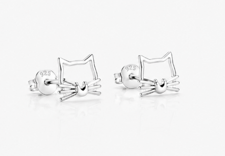 Kitty Earring - 925 Sterling Silver