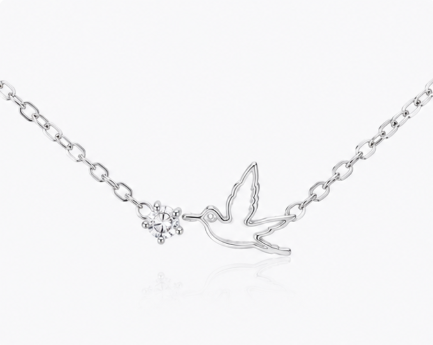Bird Necklace - 925 Sterling