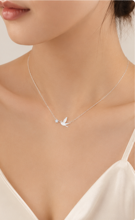 Bird Necklace - 925 Sterling