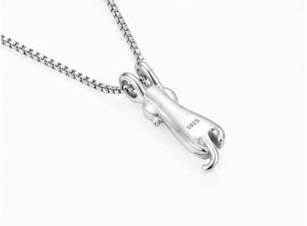 The Holding Cat Necklace - 925 Sterling Silver