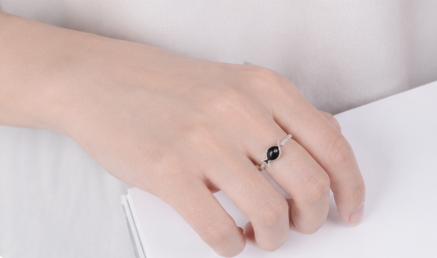 Black Fish Ring - 925 Sterling Silver