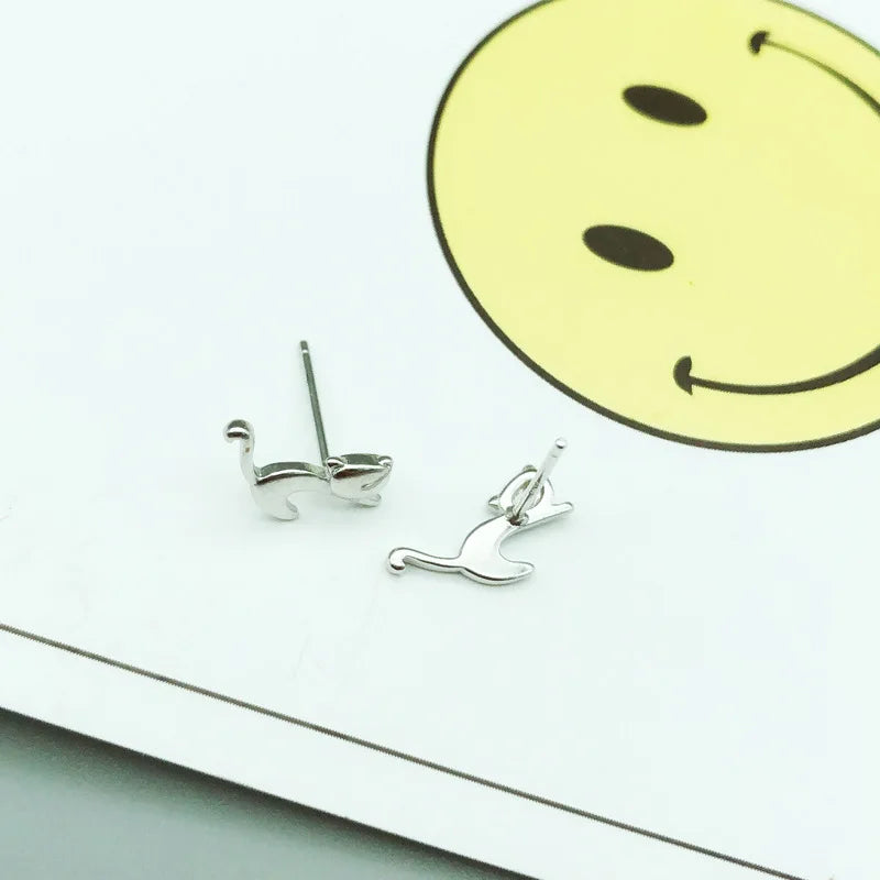 Little Kitty Earrings - 925 Sterling Silver