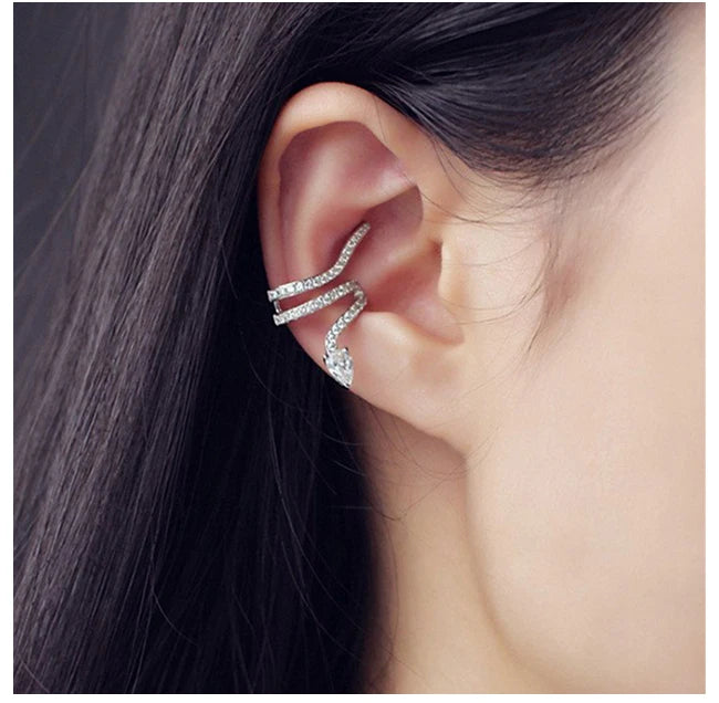 Snake Pendent Earrings - 925 Sterling Silver