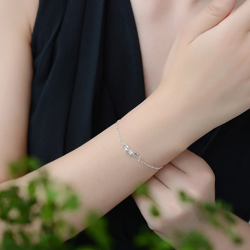 Running Cat Bracelet - 925 Sterling Silver