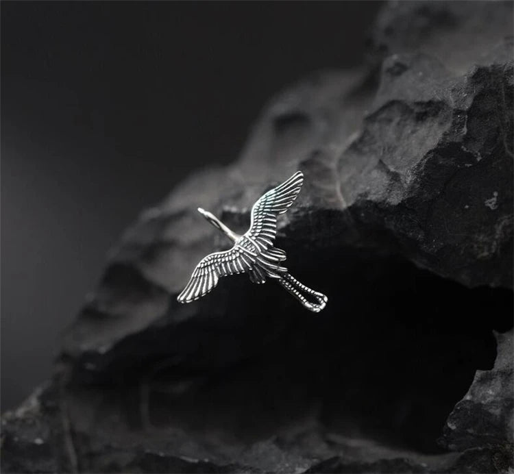 Flying Crane Earrings - 925 Sterling Silver
