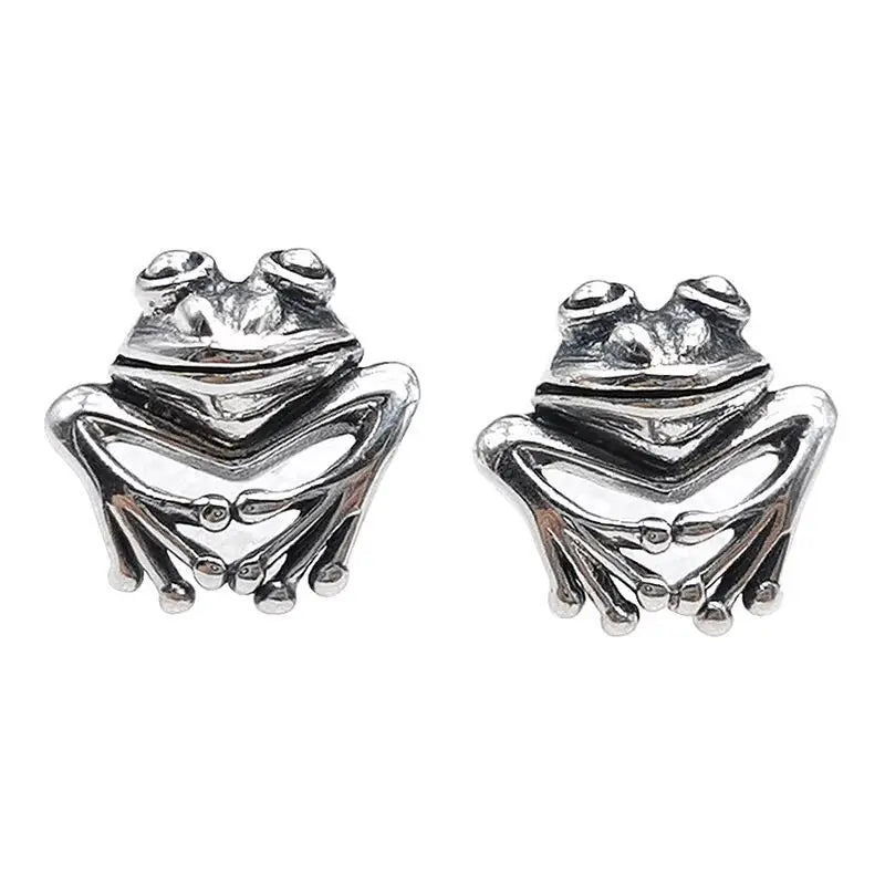 Frog Earrings - 925 Sterling Silver