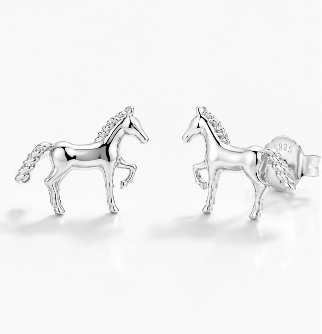 Horse earrings - 925 Sterling Silver