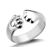 Double Paw Ring - 925 Sterling Silver