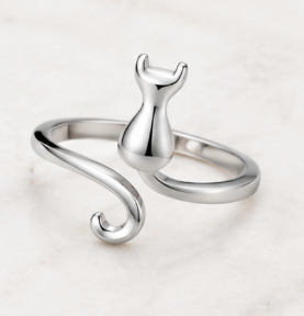 Cat Tail Ring - 925 Sterling Silver