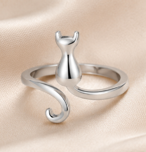 Cat Tail Ring - 925 Sterling Silver