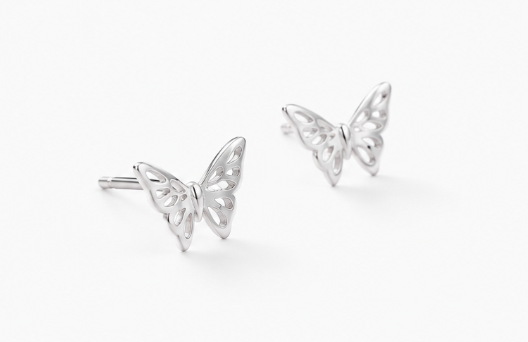 Butterfly  Earrings - 925 Sterling Silver