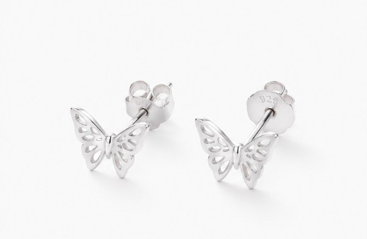 Butterfly  Earrings - 925 Sterling Silver