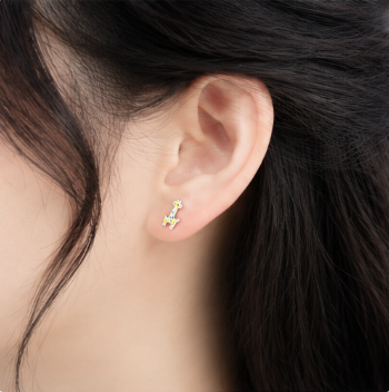 Giraffe Earring - 925 Sterling Silver