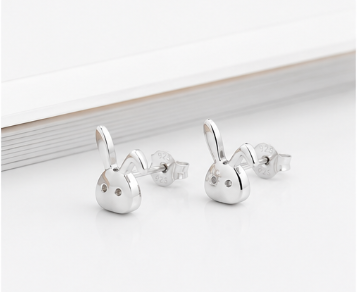Rabbit Earring - 925 Sterling Silver