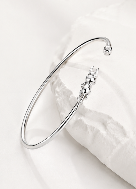 Cat Bracelet - 925 Sterling Silver