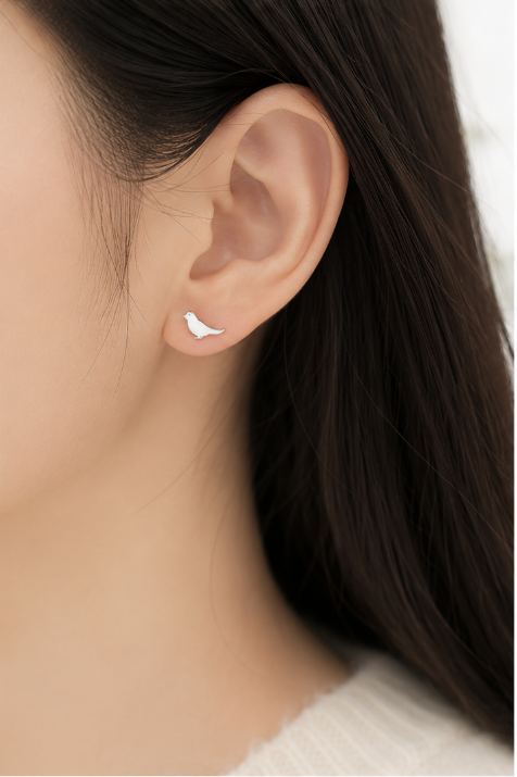 Bird Earring -  925 Sterling Silver