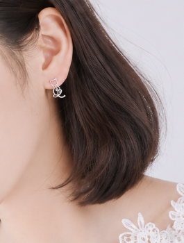 The Kitty Earring -  925 Sterling Silver