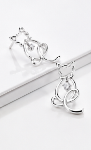 The Kitty Earring -  925 Sterling Silver