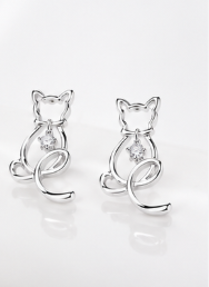 The Kitty Earring -  925 Sterling Silver