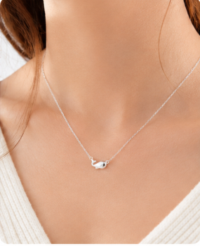 Little Whale Necklace - 925 Sterling Silver