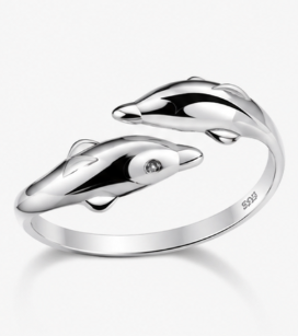 Double Dolphin - 925 Sterling Silver