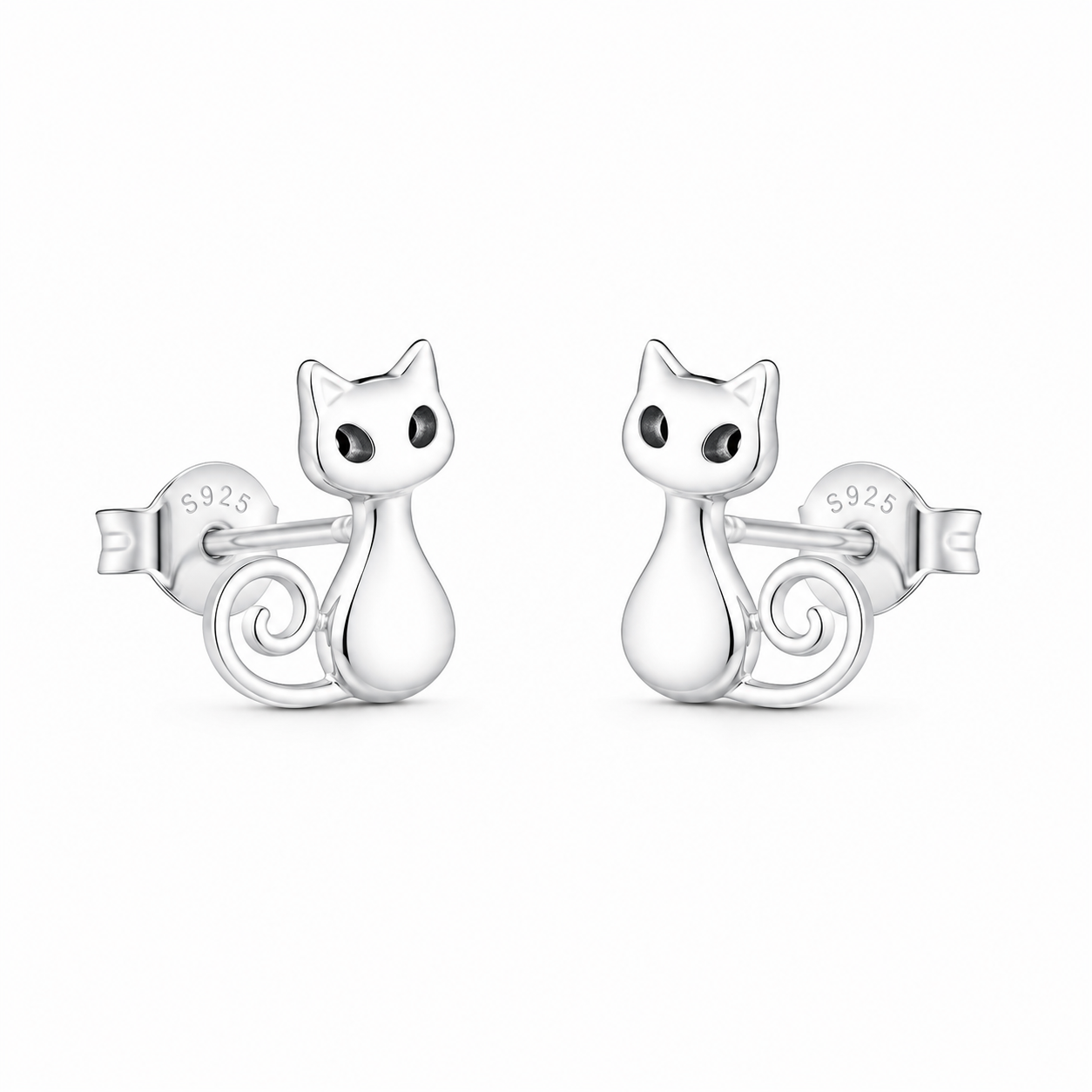 Cat Loop earring - 925 Sterling Silver
