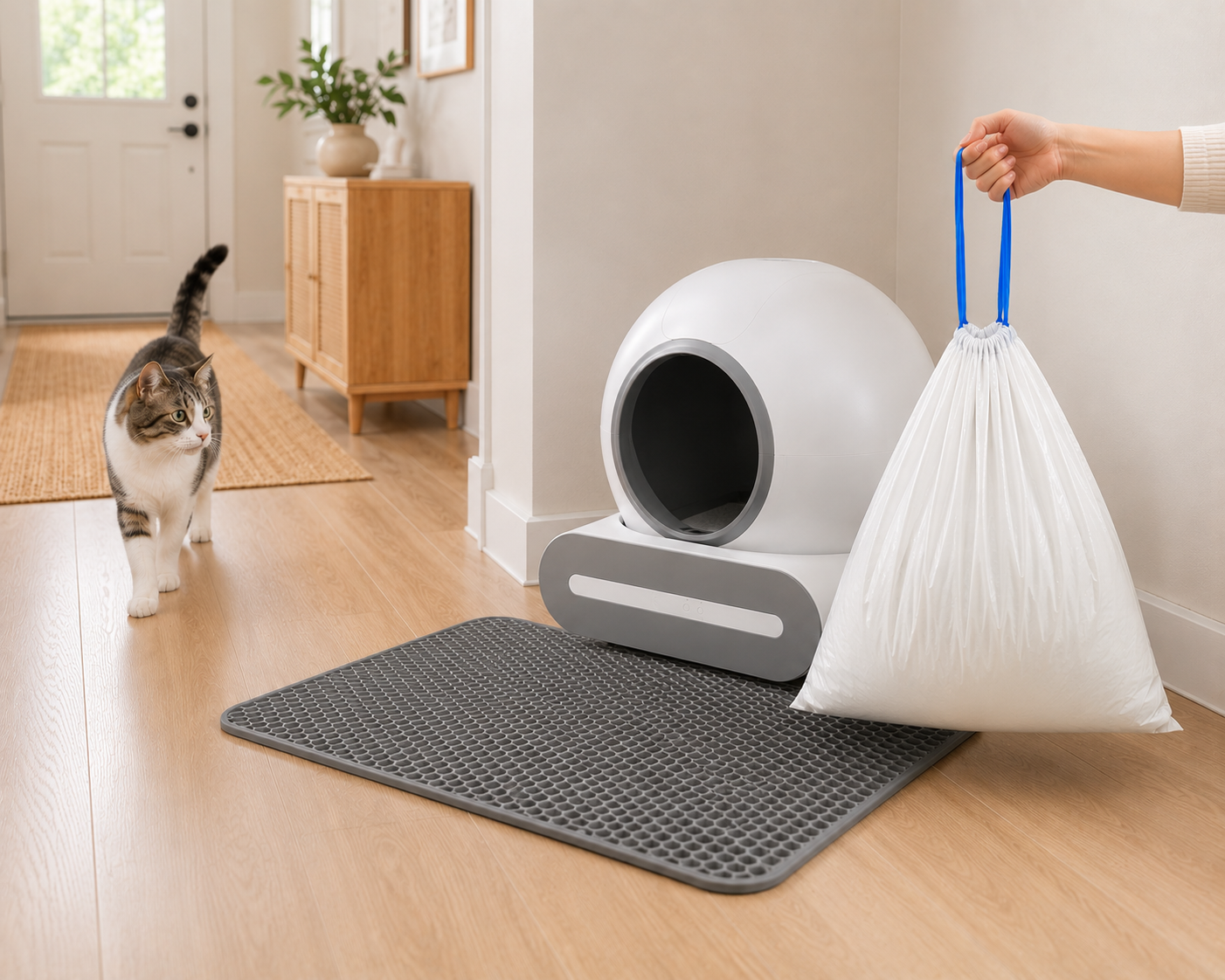 PurrClean™ Automatic Litter Box + 60 Waste Bags