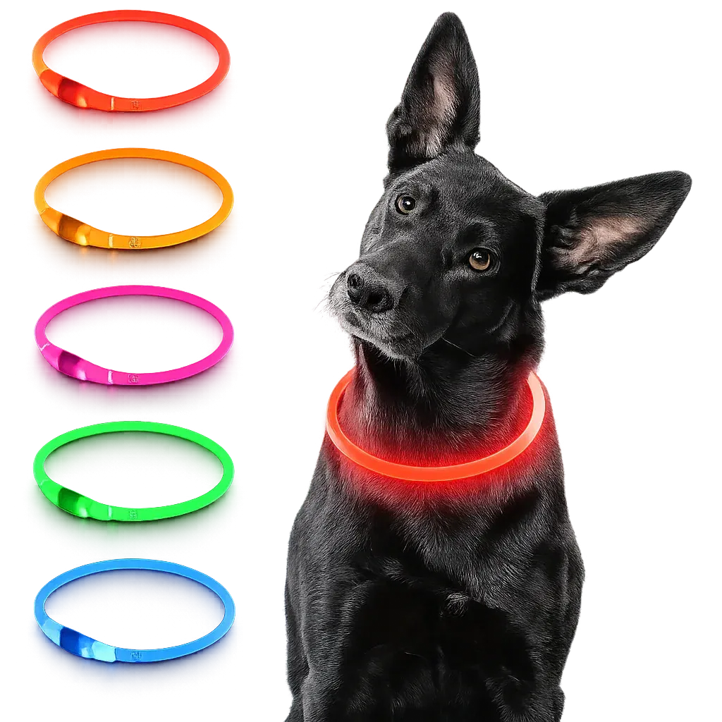 USB Rechargeable LED Dog Collar – Night Visibility & Safety