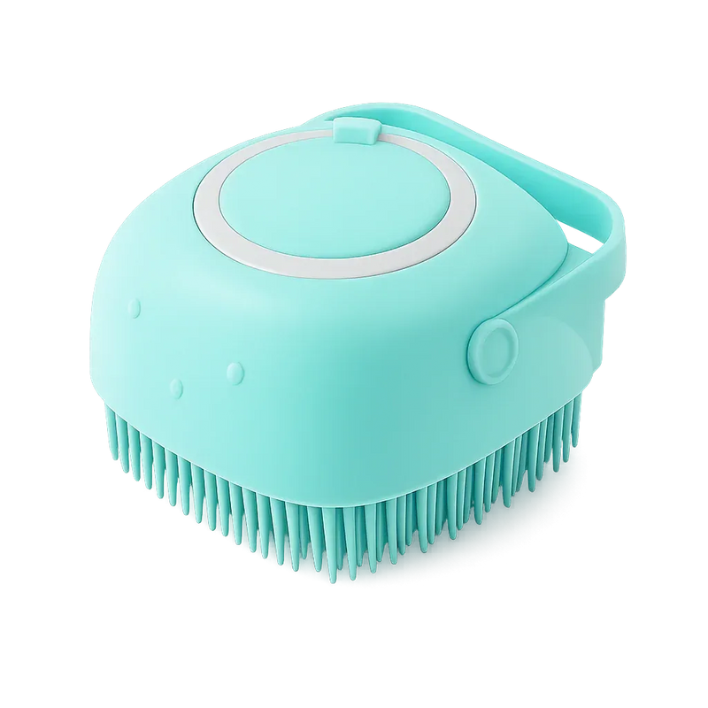 Silicone Pet Bath Brush with Shampoo Dispenser