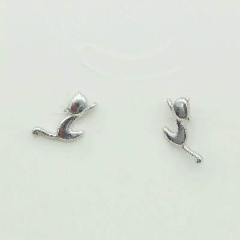 Little Kitty Earrings - 925 Sterling Silver