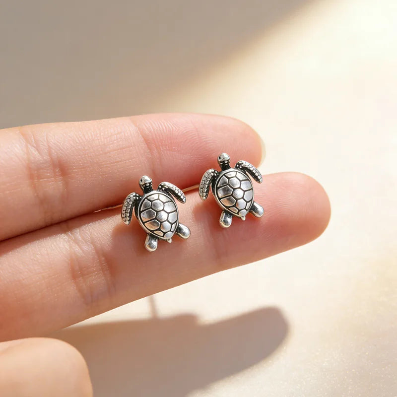 Turtle Earring - 925 Sterling Silver