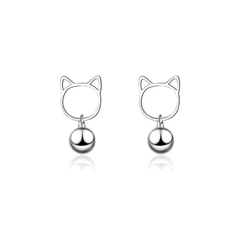 Cute Cat earring - 925 Sterling Silver