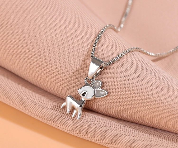 Deer Necklace -  925 Sterling Silver