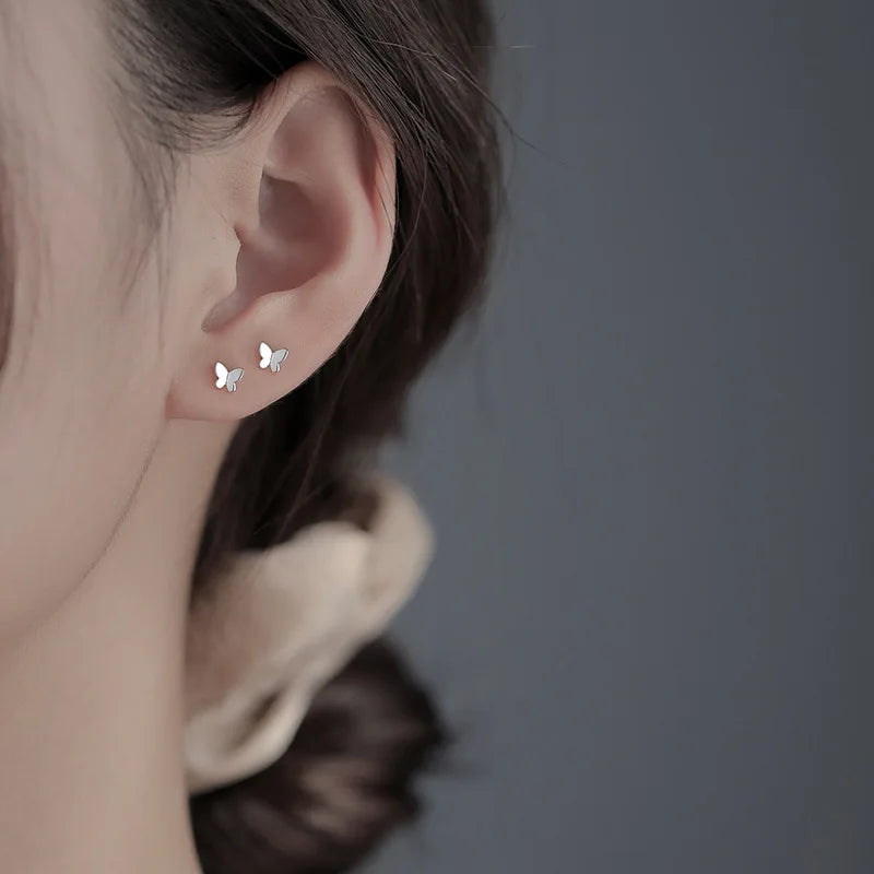 Mini Butterfly Earrings - 925 Sterling Silver