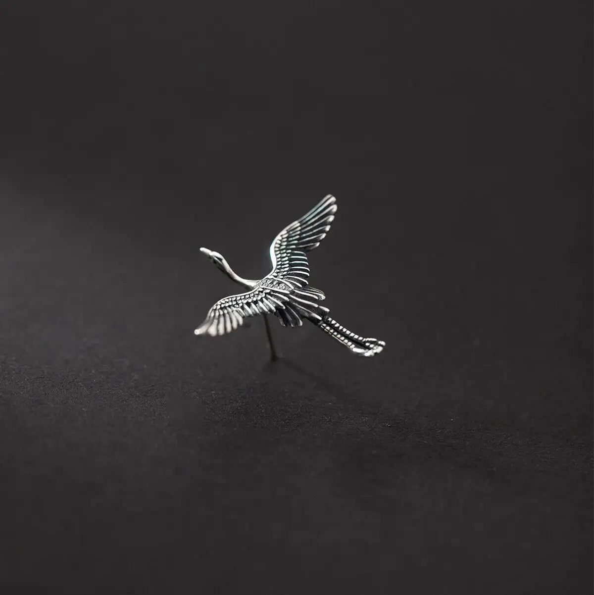 Flying Crane Earrings - 925 Sterling Silver