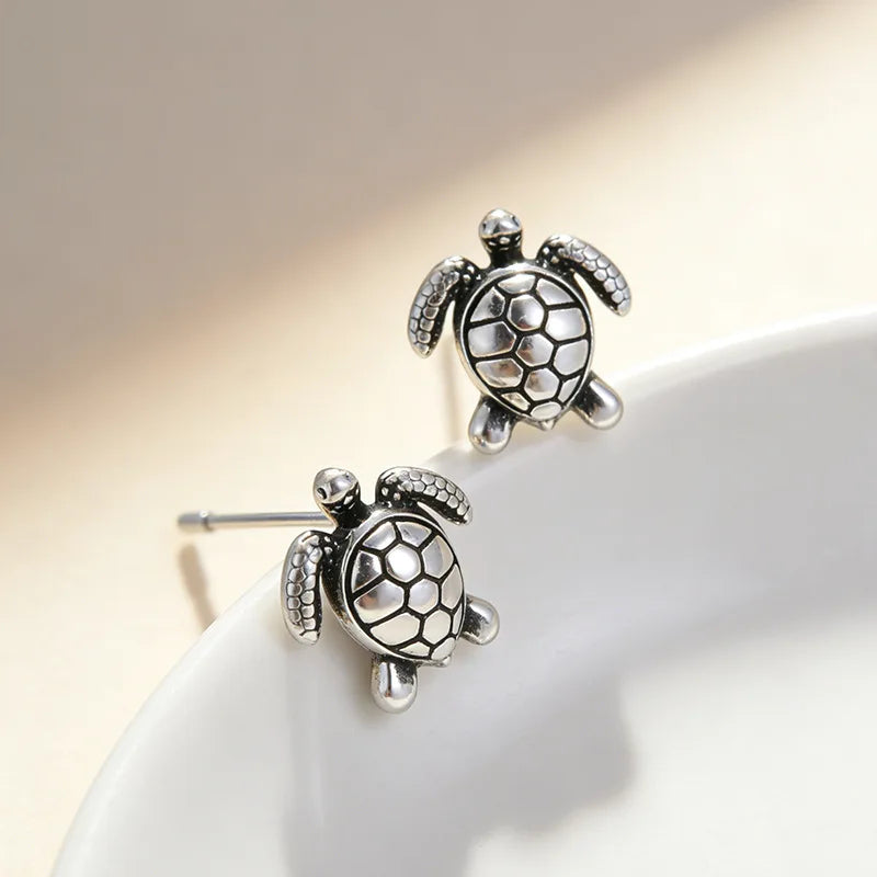 Turtle Earring - 925 Sterling Silver