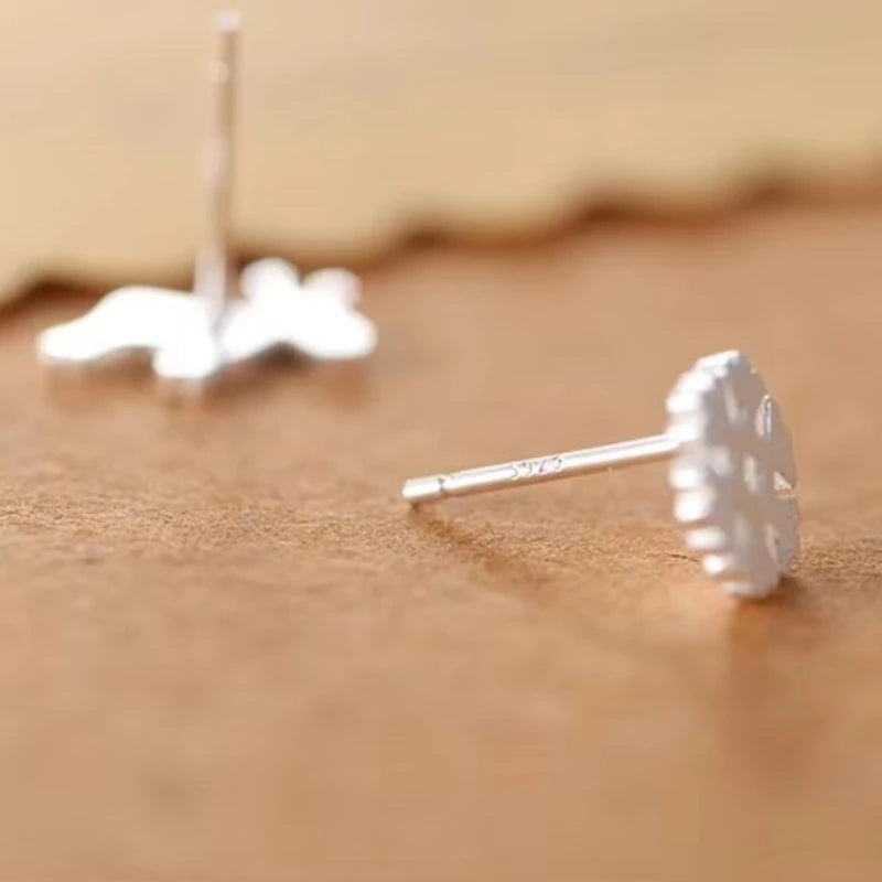Snowflakes & Deer  Earrings - 925 Sterling Silver