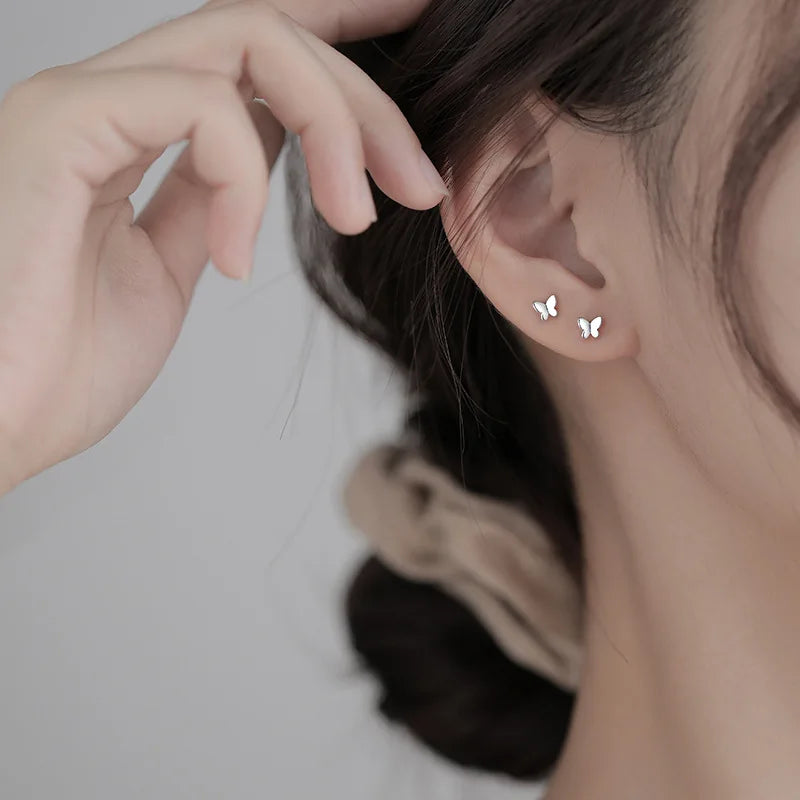 Mini Butterfly Earrings - 925 Sterling Silver