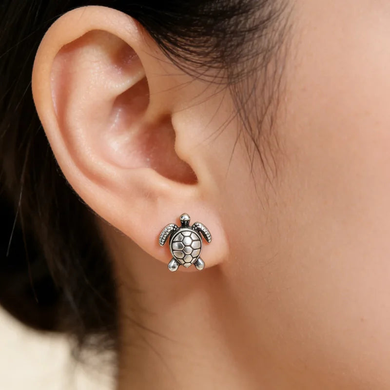 Turtle Earring - 925 Sterling Silver