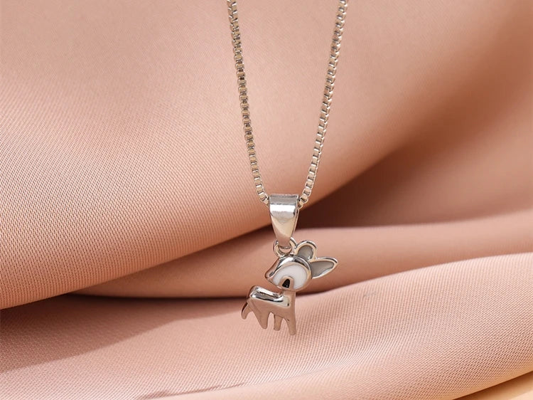 Deer Necklace -  925 Sterling Silver